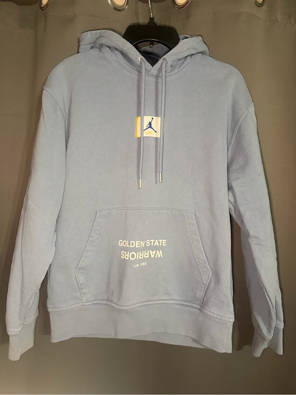 Men's Light Blue Golden State Warriors Pullover Hoodie